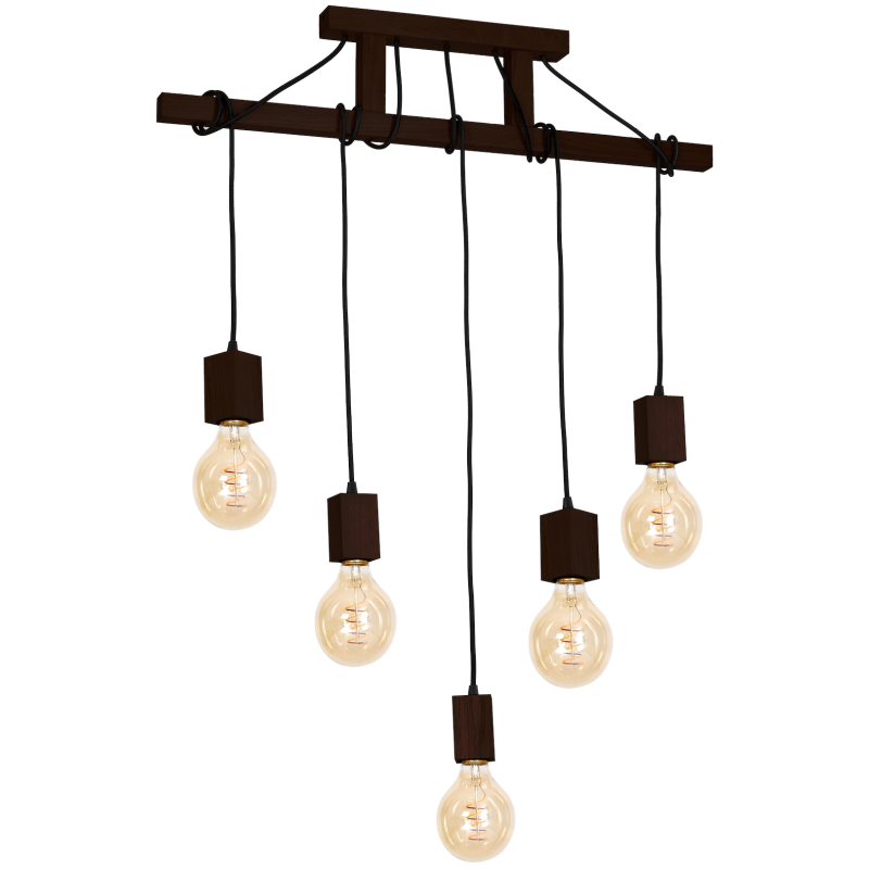 Hängelampe JACK 5xE27 Nussbaum Hängelampe JACK 5xE27 Nussbaum
