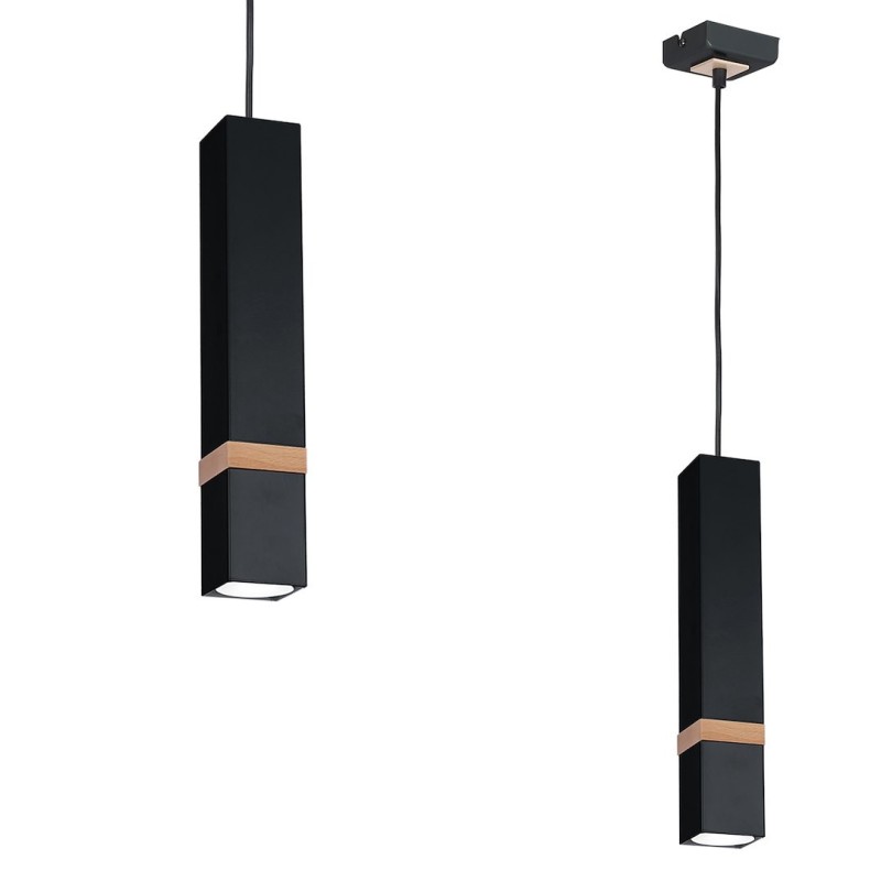Lámpara colgante VIDAR BLACK 1xGU10