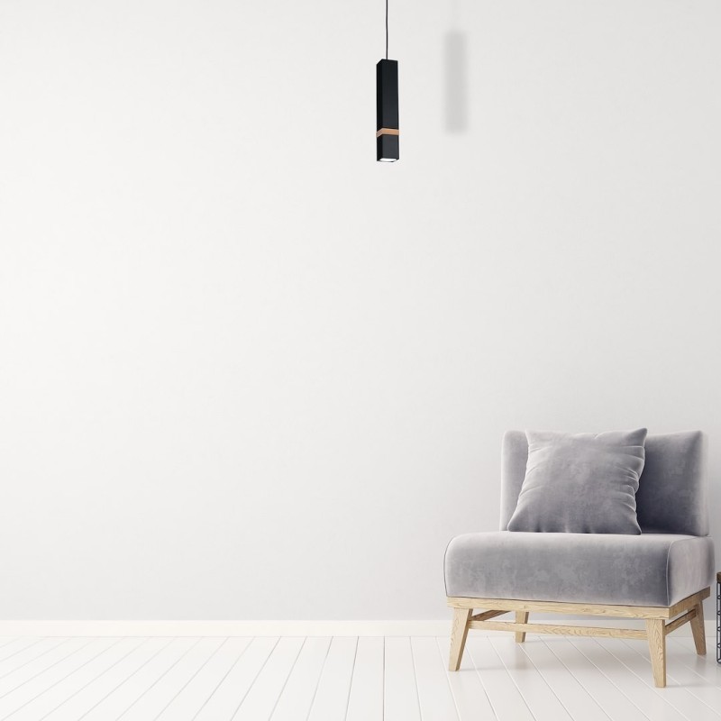 VIDAR BLACK Hanging Lamp 1xGU10