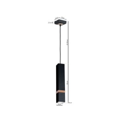 VIDAR BLACK Hanging Lamp 1xGU10