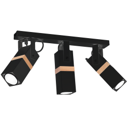 VIDAR BLACK Ceiling Lamp 3xGU10