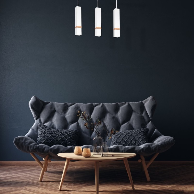 Vidar White Pendant Lamp 3xGU10