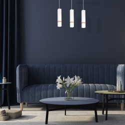 Vidar White Pendant Lamp 3xGU10