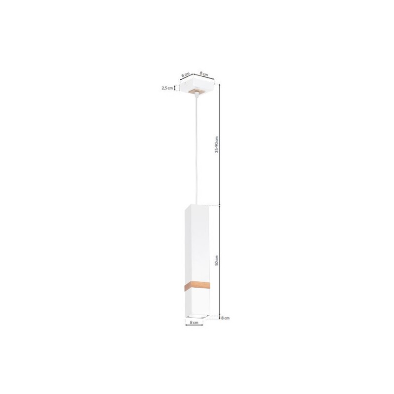 Vidar White Hanging Lamp 1xGU10