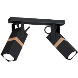 VIDAR BLACK ceiling lamp 2xGU10