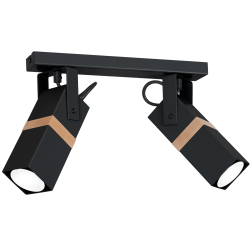 VIDAR BLACK ceiling lamp 2xGU10