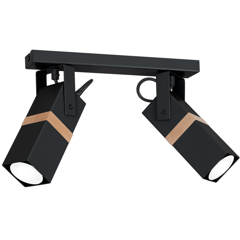 VIDAR BLACK ceiling lamp 2xGU10