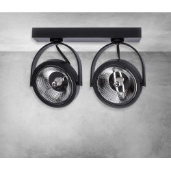 Lugar Black Surface Mounted Fixture 2xAR111 GU10 Lugar Black Surface Mounted Fixture 2xAR111 GU10