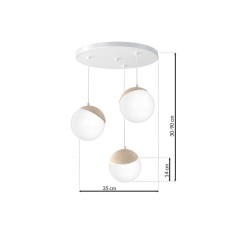 Hängelampe SFERA WOOD 3xE14 Hängelampe SFERA WOOD 3xE14