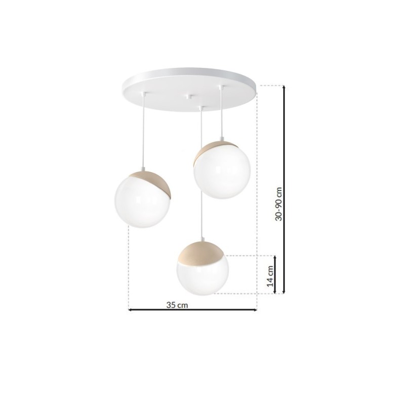 Hängelampe SFERA WOOD 3xE14 Hängelampe SFERA WOOD 3xE14