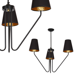 Kronleuchter VICTORIA BLACK 3xE27