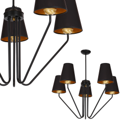Kronleuchter VICTORIA BLACK 5xE27