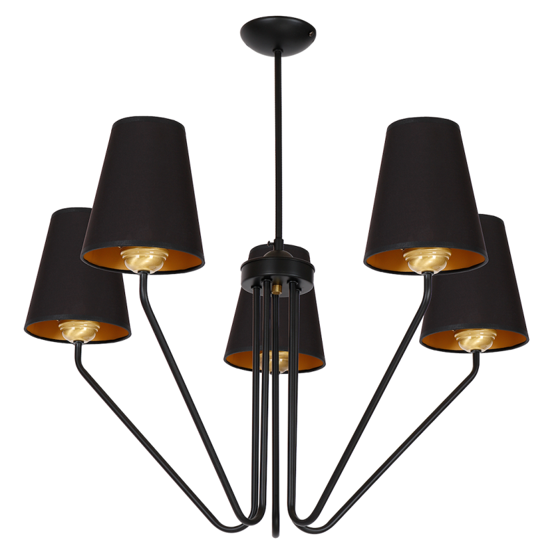VICTORIA BLACK Chandelier 5xE27 VICTORIA BLACK Chandelier 5xE27
