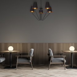 VICTORIA BLACK Chandelier 5xE27 VICTORIA BLACK Chandelier 5xE27