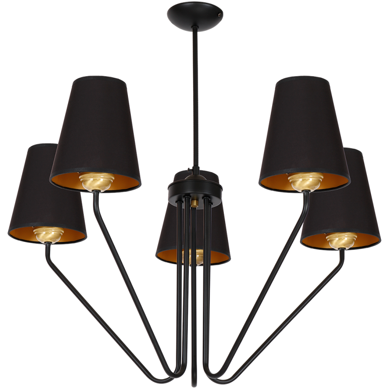 VICTORIA BLACK Chandelier 5xE27 VICTORIA BLACK Chandelier 5xE27