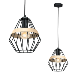 Lámpara colgante CLIFF BLACK 1xE27 Lámpara colgante CLIFF BLACK 1xE27