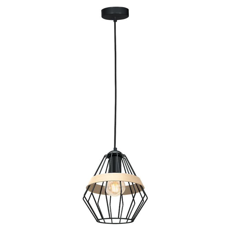Lámpara colgante CLIFF BLACK 1xE27 Lámpara colgante CLIFF BLACK 1xE27