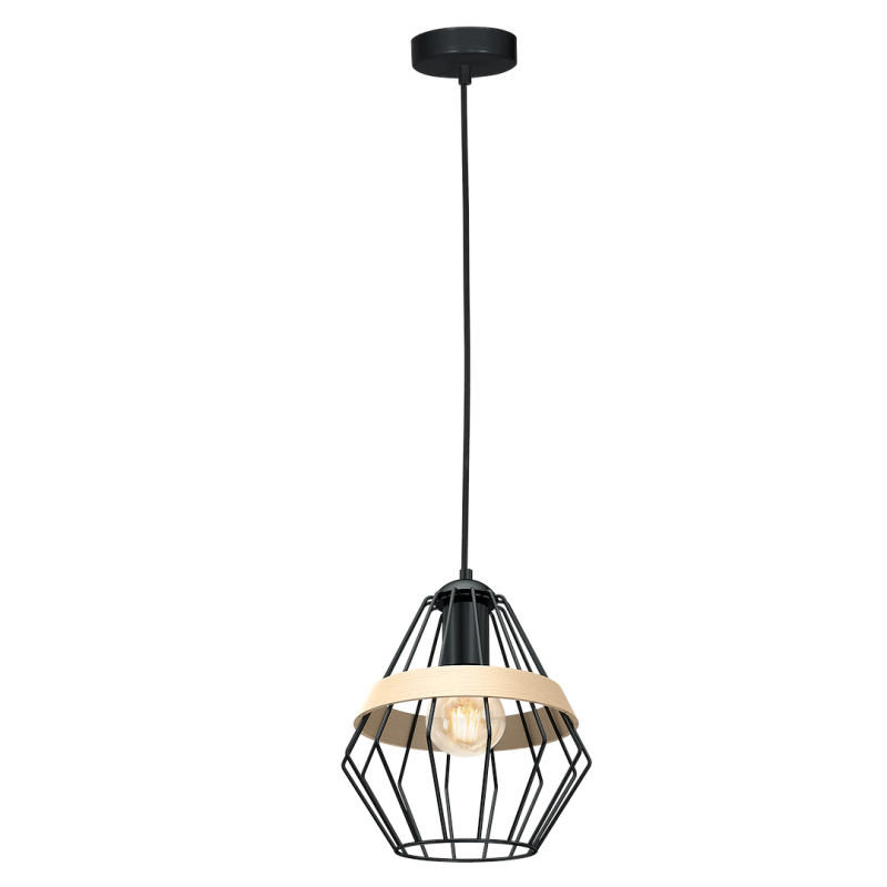 Lámpara colgante CLIFF BLACK 1xE27 Lámpara colgante CLIFF BLACK 1xE27
