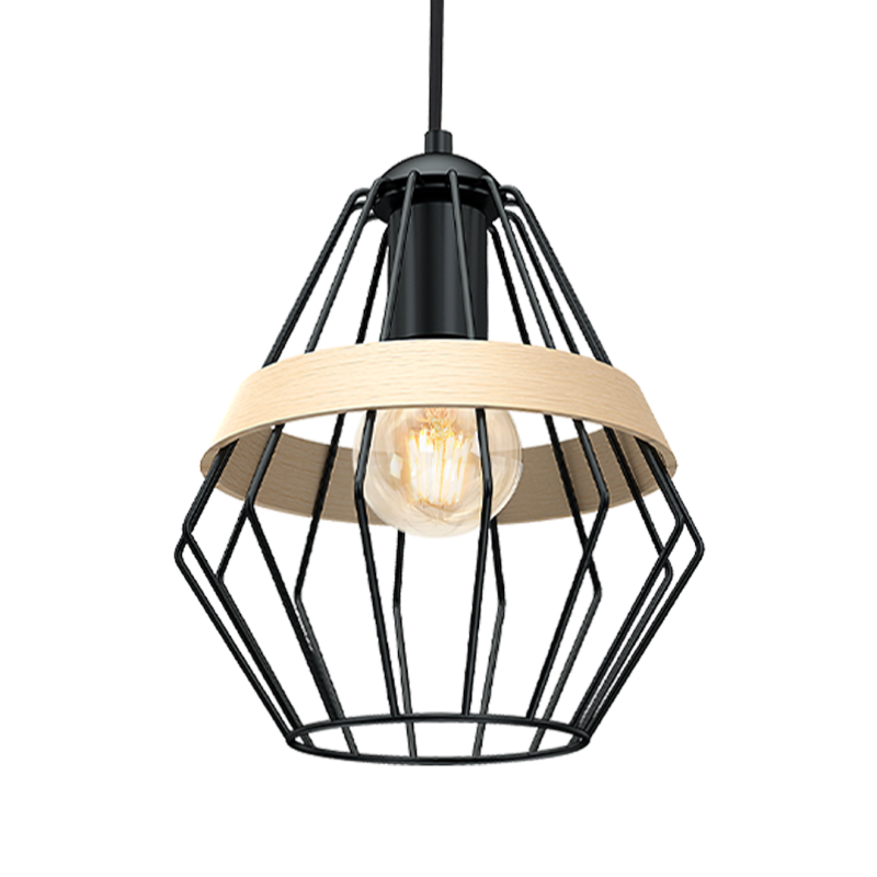 Lámpara colgante CLIFF BLACK 1xE27 Lámpara colgante CLIFF BLACK 1xE27
