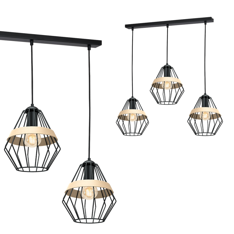 CLIFF BLACK Pendant Lamp 3xE27