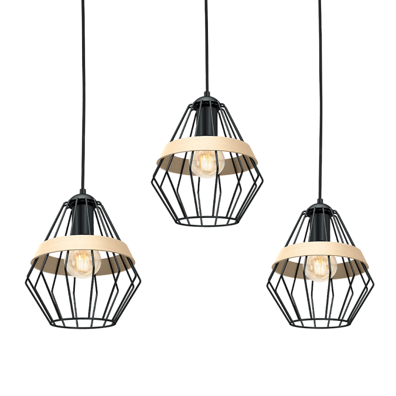 Lámpara colgante CLIFF BLACK 3xE27 Lámpara colgante CLIFF BLACK 3xE27