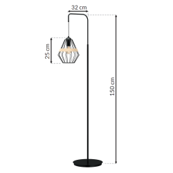 CLIFF BLACK floor lamp 1xE27 CLIFF BLACK floor lamp 1xE27