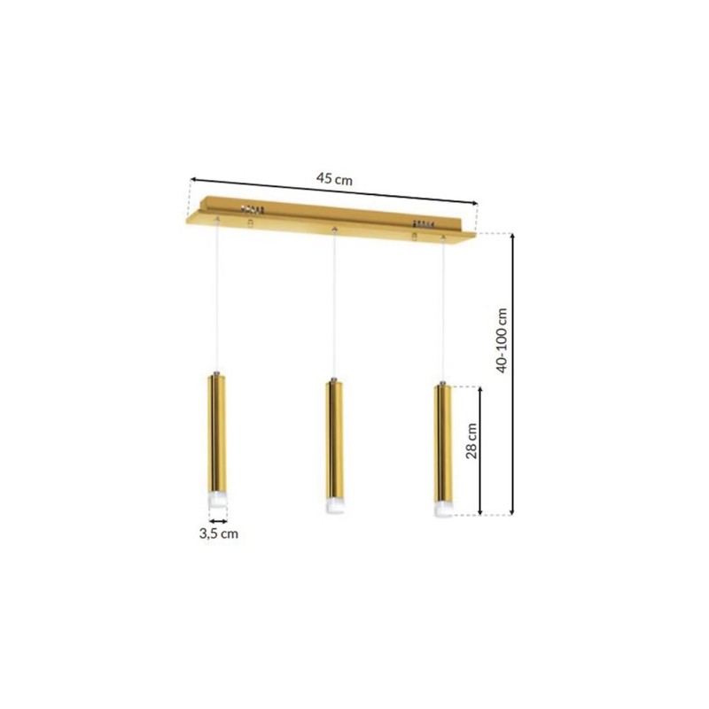 GOLDIE 3x5W LED pendant lamp GOLDIE 3x5W LED pendant lamp