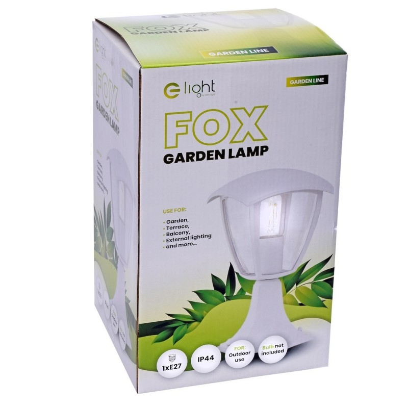Fox Standing Garden Lamp 1xE27 Small White Fox Standing Garden Lamp 1xE27 Small White