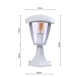 Fox Standing Garden Lamp 1xE27 Small White Fox Standing Garden Lamp 1xE27 Small White