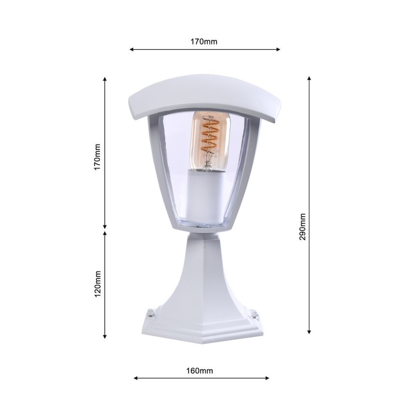 Fox Standing Garden Lamp 1xE27 Small White Fox Standing Garden Lamp 1xE27 Small White