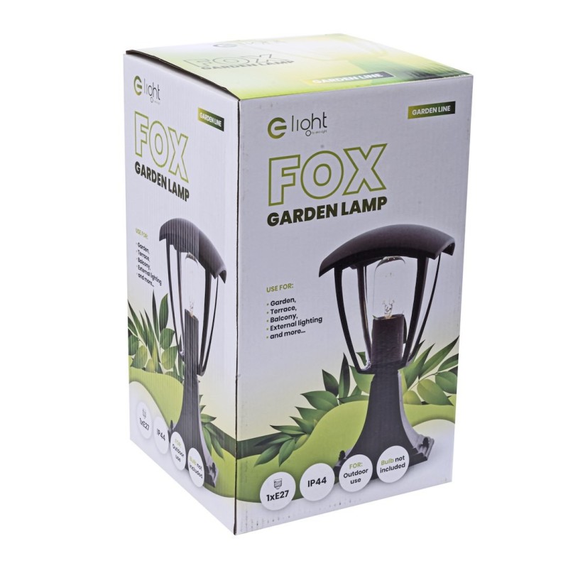 FOX BLACK Standing Garden Lamp Small 1xE27 FOX BLACK Standing Garden Lamp Small 1xE27