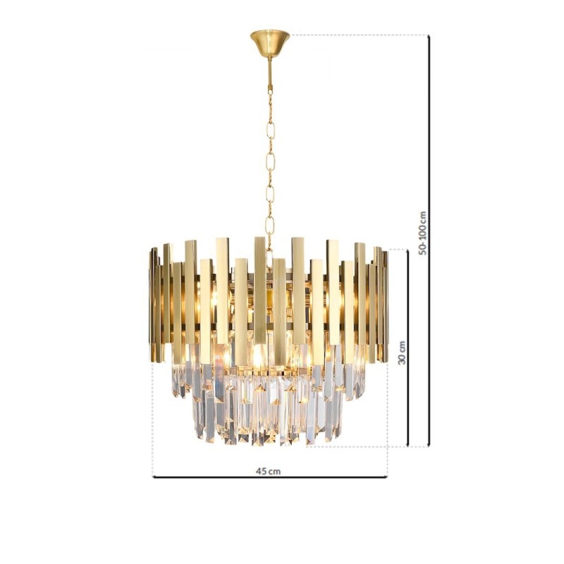Żyrandol ASPEN GOLD 6xE14 Żyrandol ASPEN GOLD 6xE14