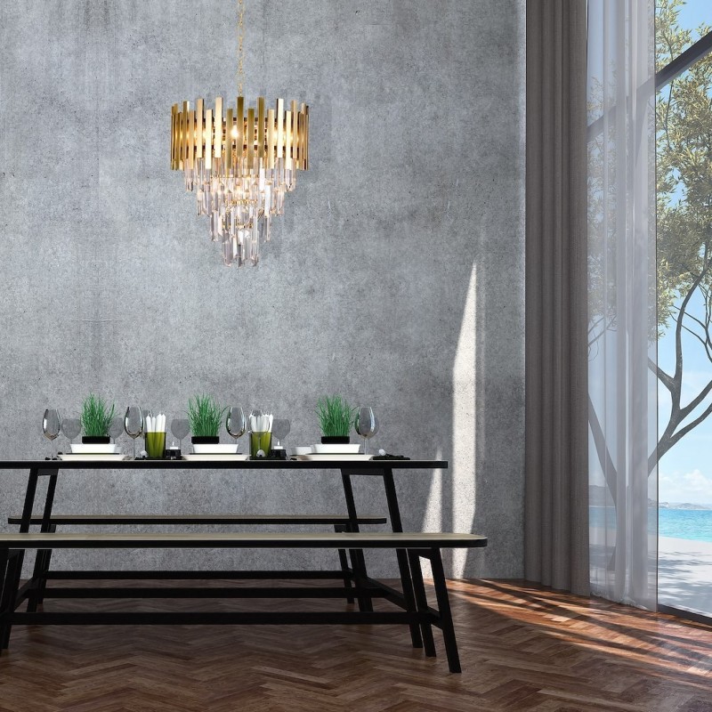 Żyrandol ASPEN II GOLD 9xE14 Żyrandol ASPEN II GOLD 9xE14