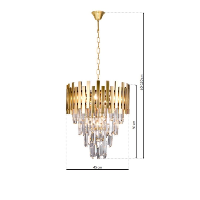 Żyrandol ASPEN II GOLD 9xE14 Żyrandol ASPEN II GOLD 9xE14