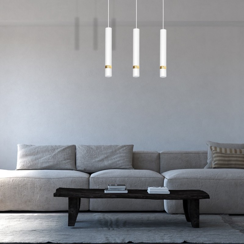 Lampa wisząca Joker 3xGU10 Biały/Złoty