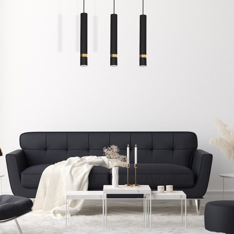 JOKER BLACK/GOLD Pendant Lamp 3xGU10