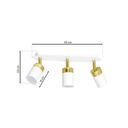 Joker Ceiling Lamp 3xGU10 White/Gold