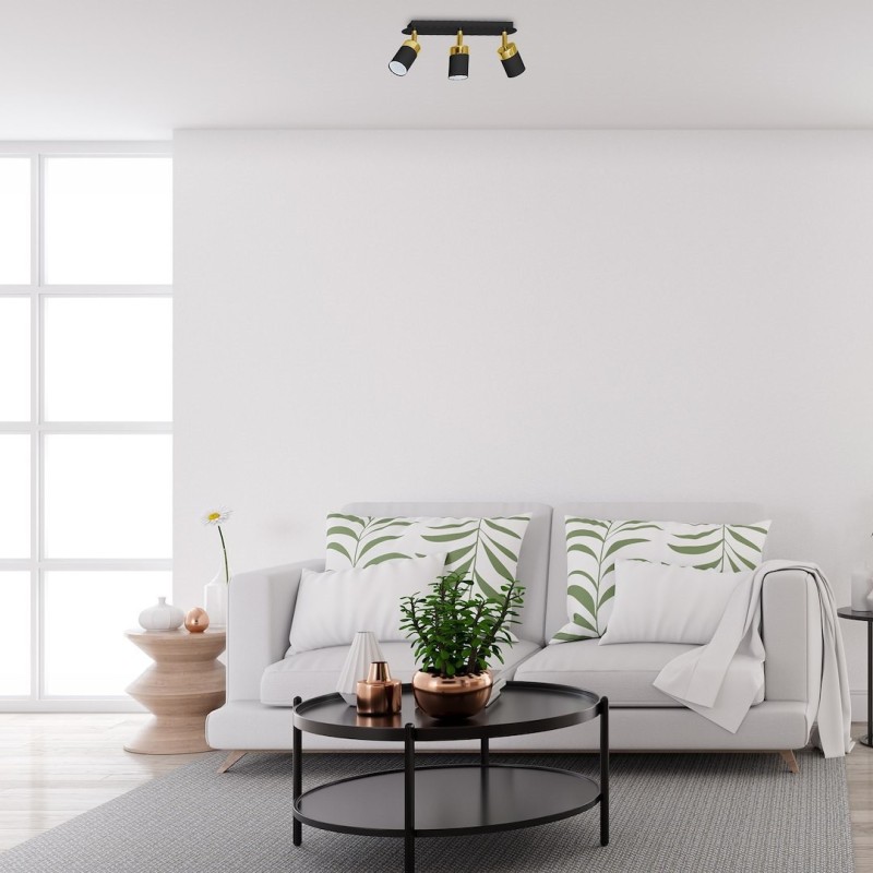 JOKER BLACK/GOLD Ceiling Lamp 3xGU10