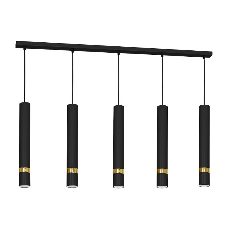 Lámpara colgante JOKER BLACK/GOLD 5xGU10
