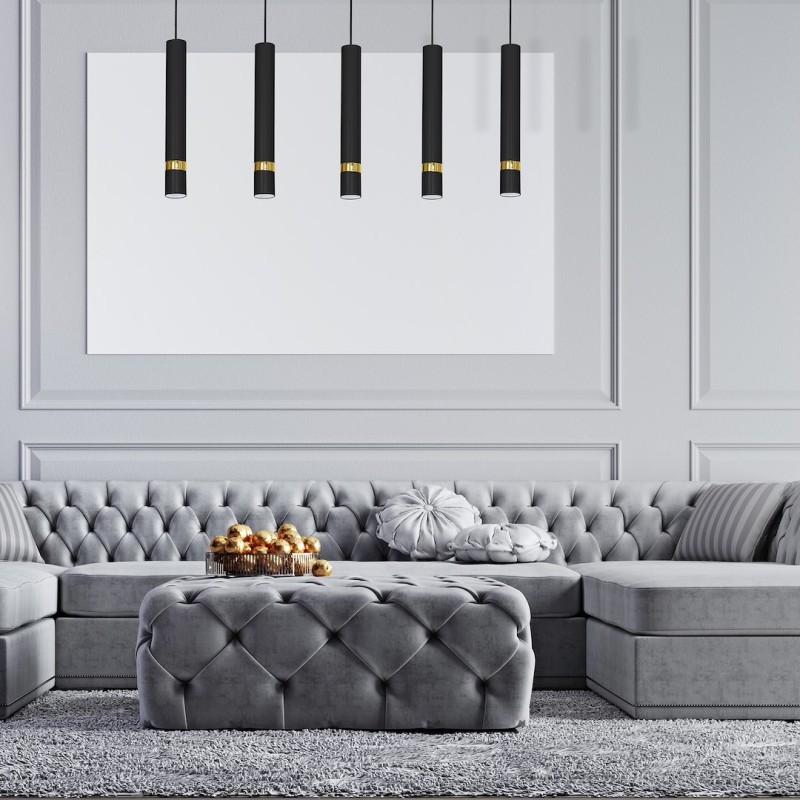 JOKER BLACK/GOLD Pendant Lamp 5xGU10