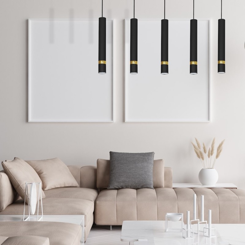 JOKER BLACK/GOLD Pendant Lamp 5xGU10