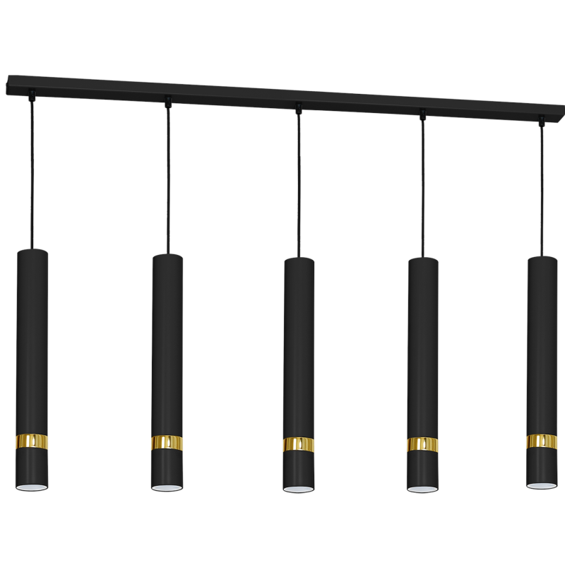 Lampa wisząca JOKER BLACK/GOLD 5xGU10
