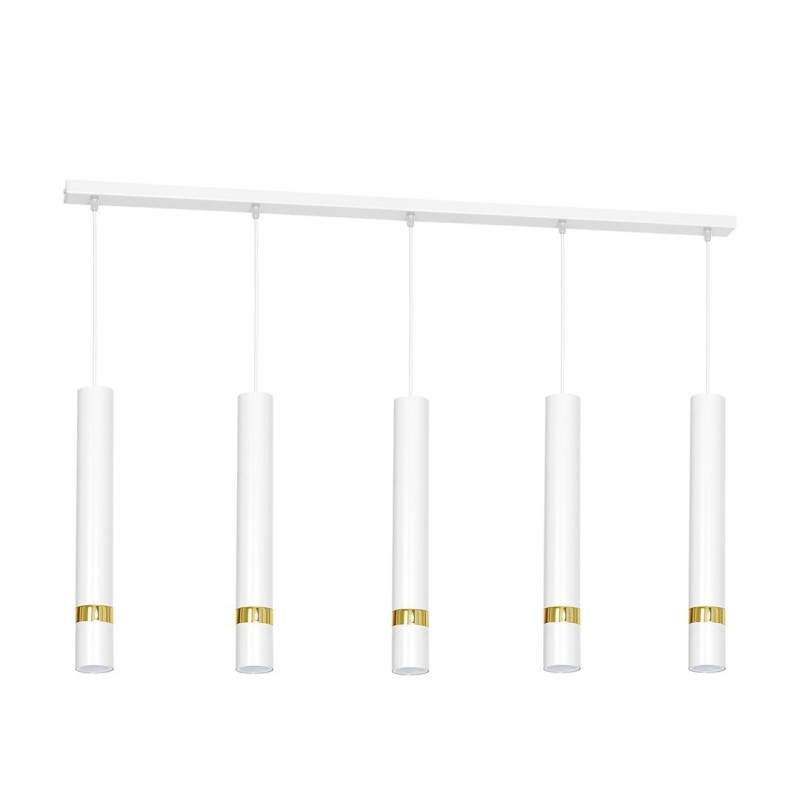 Lámpara colgante Joker 5xGU10 Blanco/Dorado