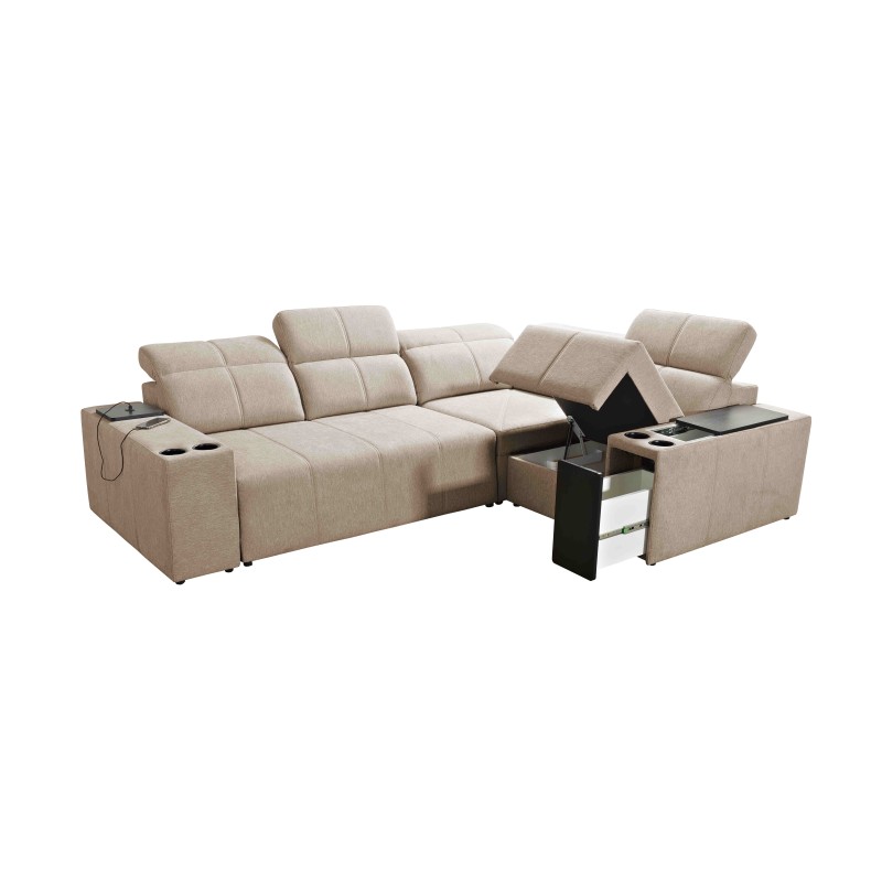 Milano II Corner Sofa with Sleeping Function – Woven Fabric, Verita 39 Verita 09 Milano II Corner Sofa with Sleeping Function – Woven Fabric, Verita 39 Verita 09