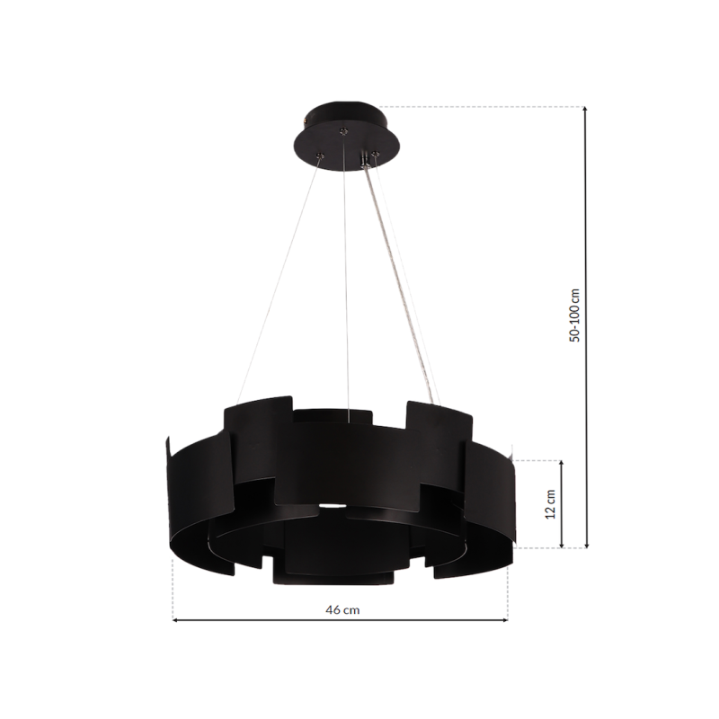 TORINO BLACK 24W LED pendant lamp TORINO BLACK 24W LED pendant lamp