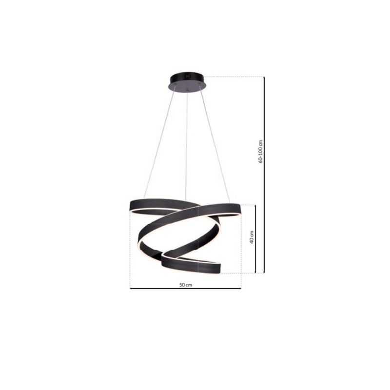 Lámpara colgante ANDROMEDA BLACK 100W LED Lámpara colgante ANDROMEDA BLACK 100W LED