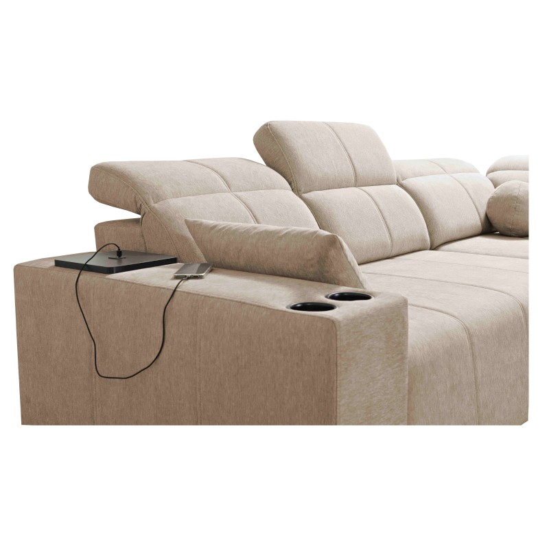 Sofá esquinero Milano II con función de cama – Tejido, Verita 28 Verita 09 Sofá esquinero Milano II con función de cama – Tejido, Verita 28 Verita 09