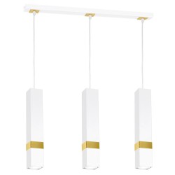 Lámpara colgante Vidar 3xGU10 Blanco/Dorado