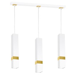 Lampa wisząca Vidar 3xGU10 Biały/Złoty