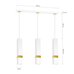 Vidar Pendant Lamp 3xGU10 White/Gold